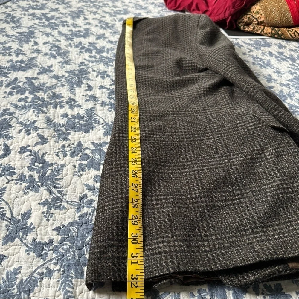 Hart Schaffner Marx Blazer Brown Plaid Two Button Wool Preppy Office Size 41R